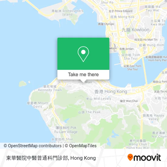 東華醫院中醫普通科門診部地圖