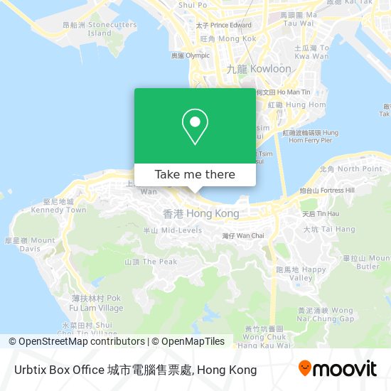 Urbtix Box Office 城市電腦售票處 map