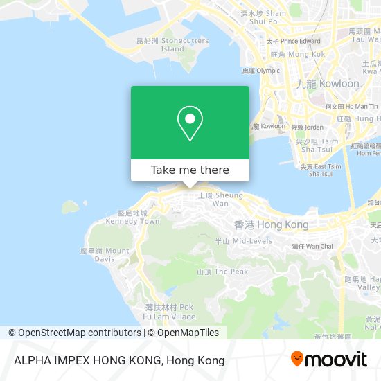 ALPHA IMPEX HONG KONG map
