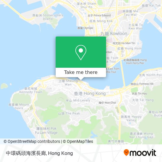 中環碼頭海濱長廊地圖