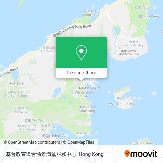 基督教宣道會愉景灣堂服務中心地圖