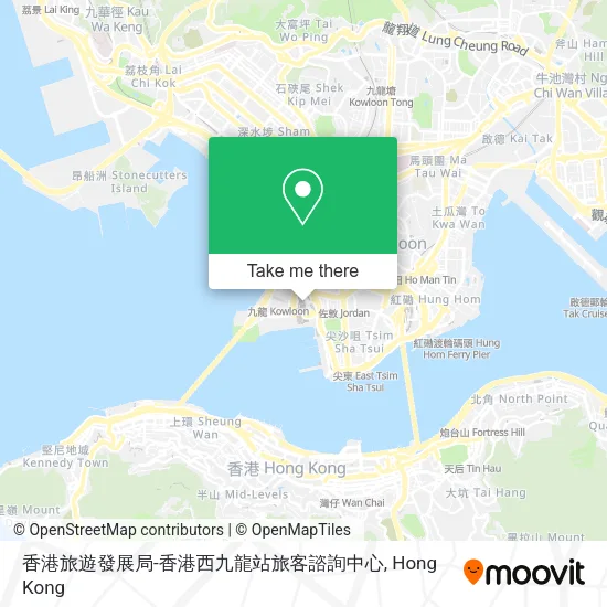 香港旅遊發展局-香港西九龍站旅客諮詢中心地圖