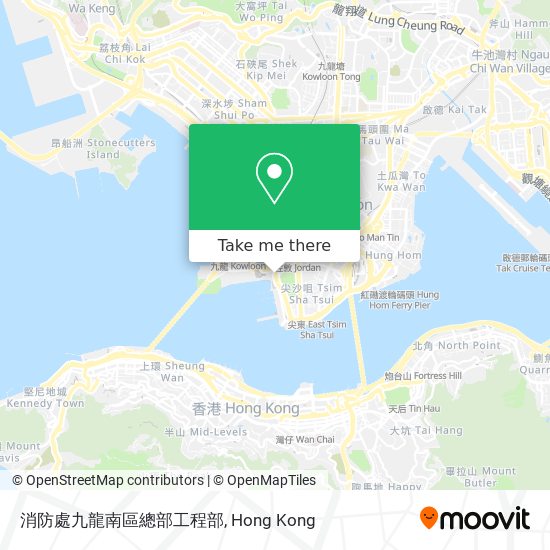 消防處九龍南區總部工程部地圖