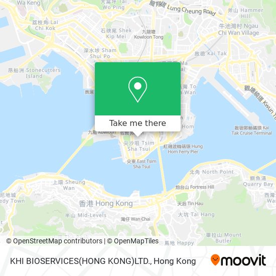 KHI BIOSERVICES(HONG KONG)LTD. map
