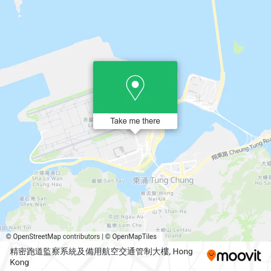 精密跑道監察系統及備用航空交通管制大樓地圖