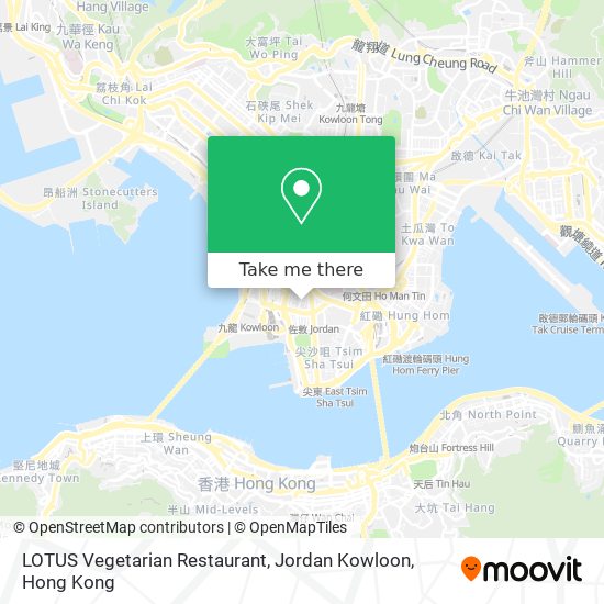 LOTUS Vegetarian Restaurant, Jordan Kowloon map