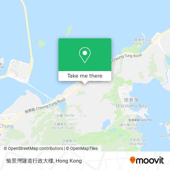 愉景灣隧道行政大樓 map