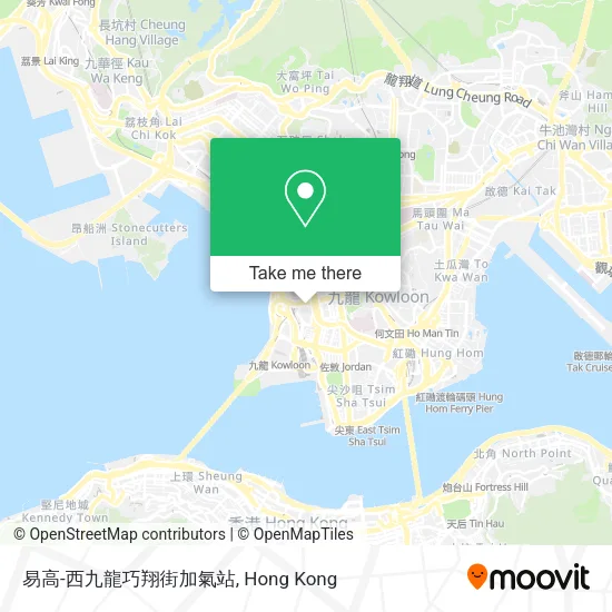 易高-西九龍巧翔街加氣站地圖