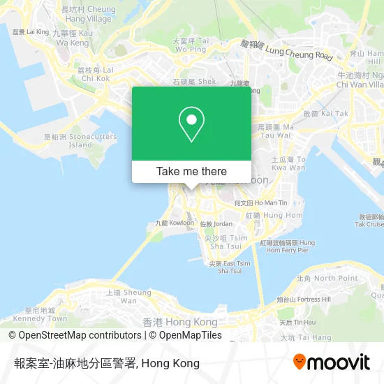 報案室-油麻地分區警署地圖