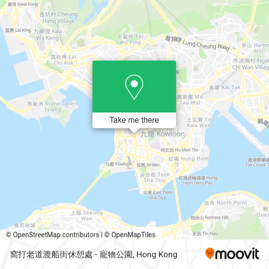 窩打老道渡船街休憩處 - 寵物公園地圖