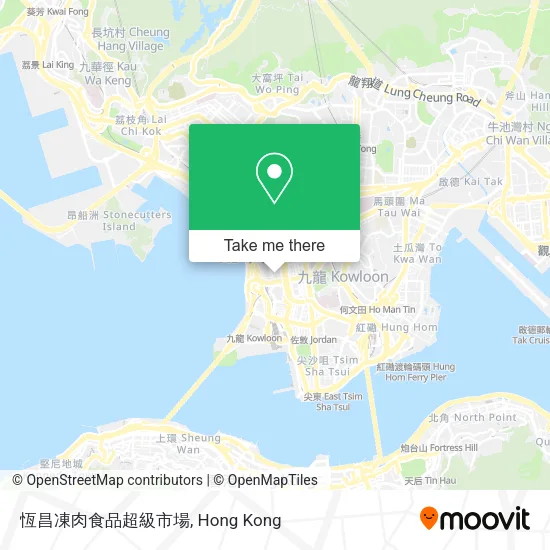 恆昌凍肉食品超級市場地圖