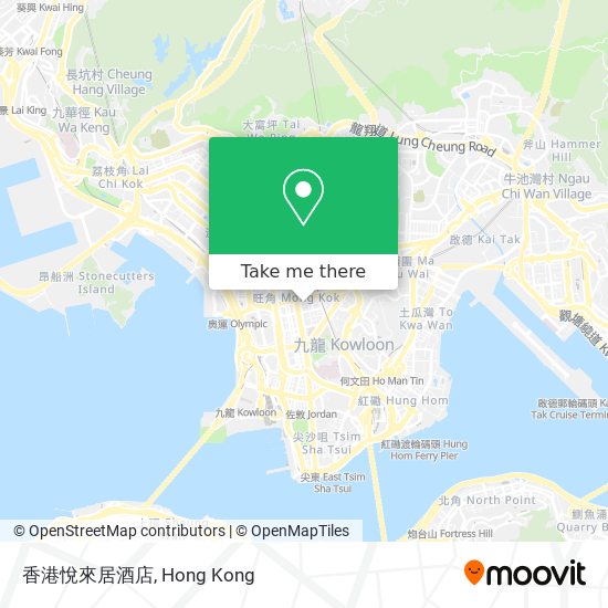 香港悅來居酒店地圖