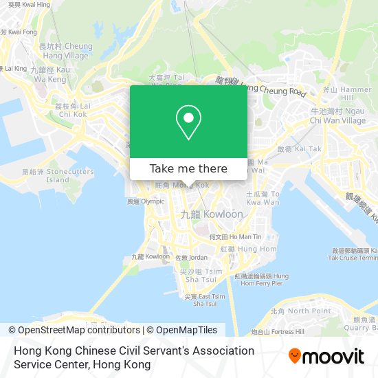 Hong Kong Chinese Civil Servant's Association Service Center map