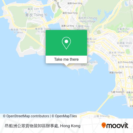 昂船洲公眾貨物裝卸區辦事處地圖