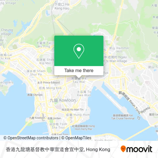 香港九龍塘基督教中華宣道會宣中堂地圖