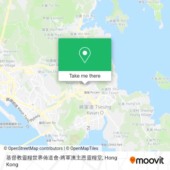 基督教靈糧世界佈道會-將軍澳主恩靈糧堂地圖