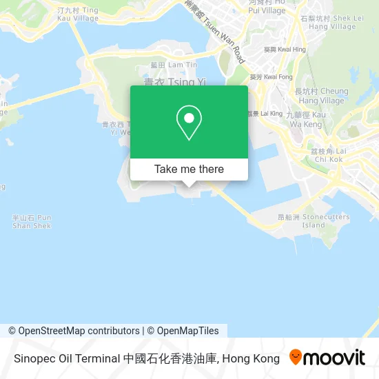 Sinopec Oil Terminal 中國石化香港油庫 map