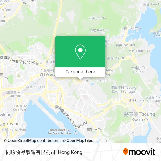 同珍食品製造有限公司地圖