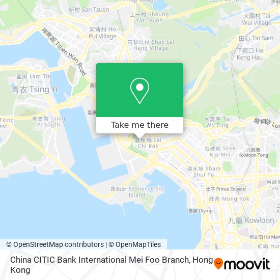 China CITIC Bank International Mei Foo Branch map