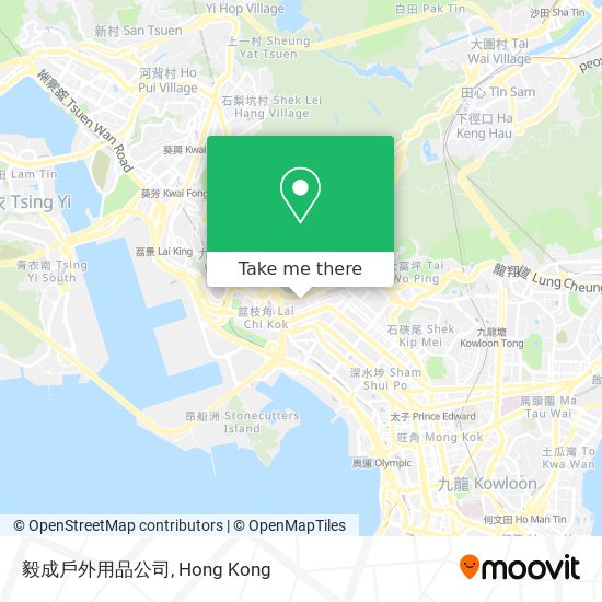 毅成戶外用品公司 map