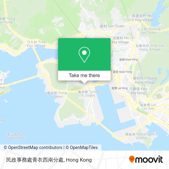 民政事務處青衣西南分處地圖
