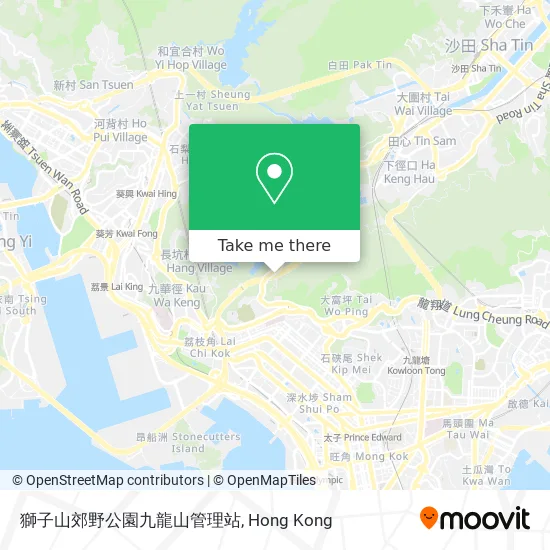 獅子山郊野公園九龍山管理站地圖