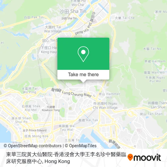 東華三院黃大仙醫院-香港浸會大學王李名珍中醫藥臨床研究服務中心地圖