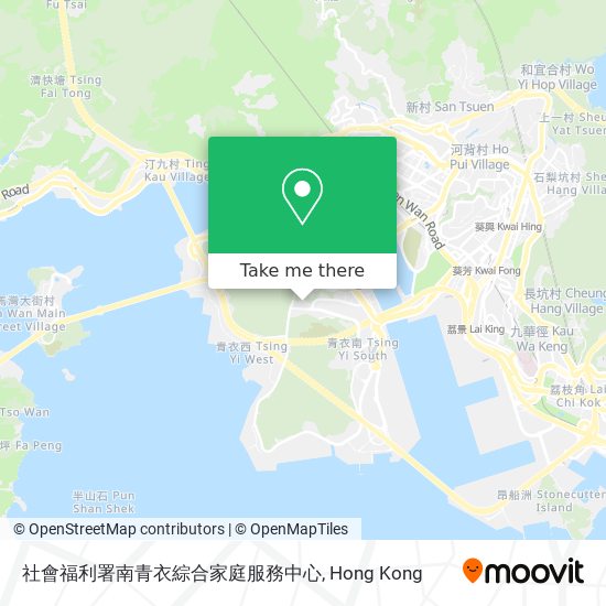 社會福利署南青衣綜合家庭服務中心 map