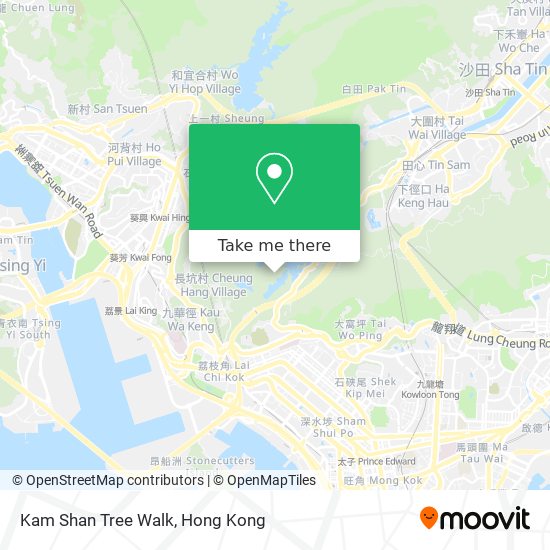 Kam Shan Tree Walk map