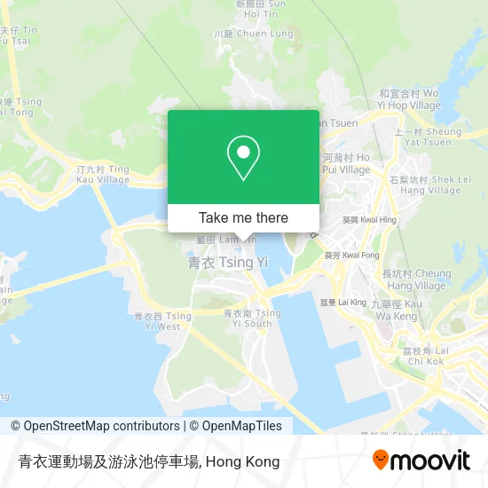 青衣運動場及游泳池停車場地圖