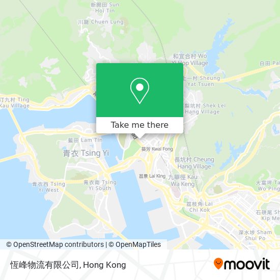 恆峰物流有限公司 map