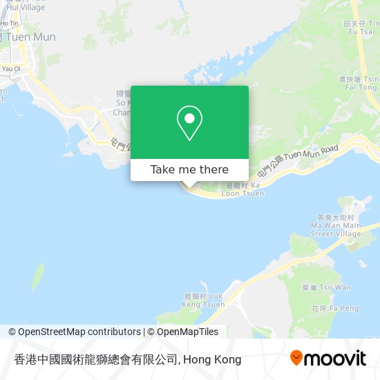 香港中國國術龍獅總會有限公司地圖