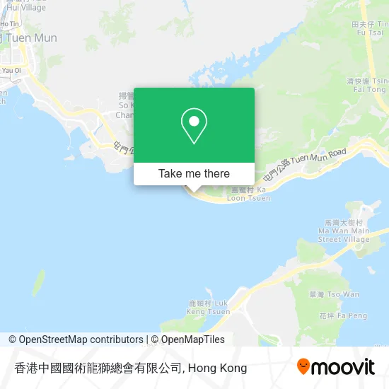 香港中國國術龍獅總會有限公司地圖