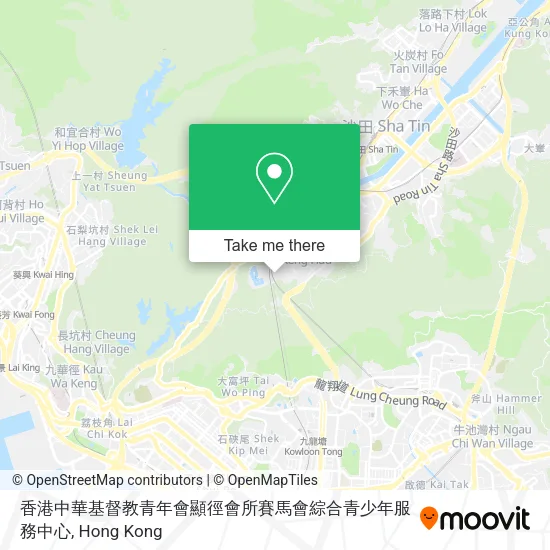 香港中華基督教青年會顯徑會所賽馬會綜合青少年服務中心地圖