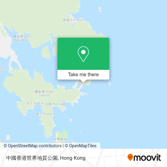 中國香港世界地質公園 map
