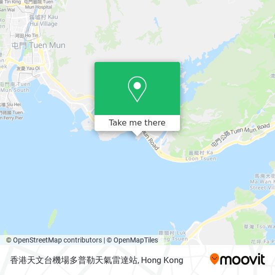 香港天文台機場多普勒天氣雷達站 map