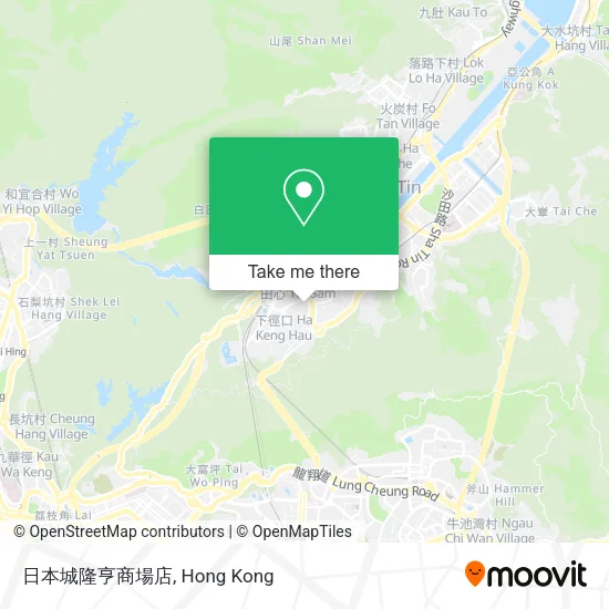 日本城隆亨商場店地圖