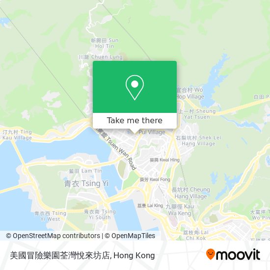 美國冒險樂園荃灣悅來坊店 map