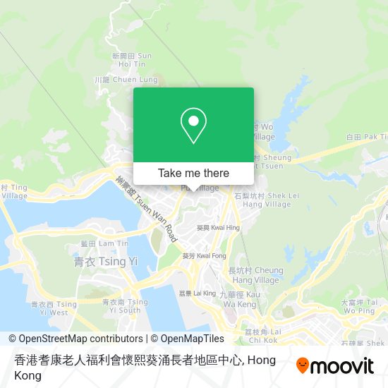 香港耆康老人福利會懷熙葵涌長者地區中心地圖