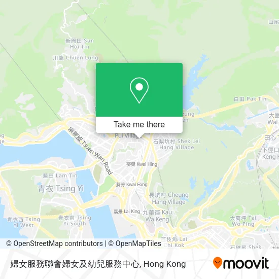 婦女服務聯會婦女及幼兒服務中心地圖
