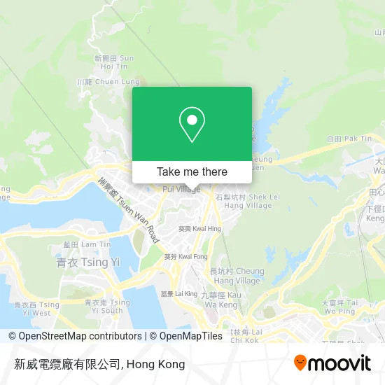 新威電纜廠有限公司地圖