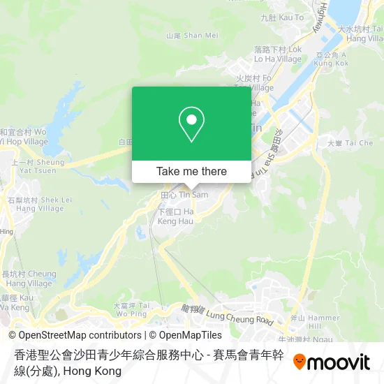 香港聖公會沙田青少年綜合服務中心 - 賽馬會青年幹線(分處)地圖