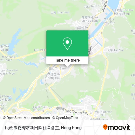 民政事務總署新田圍社區會堂地圖