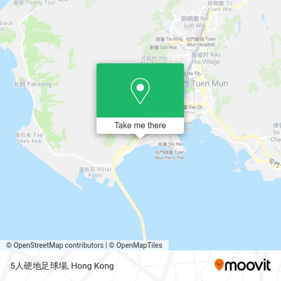 5人硬地足球場 map