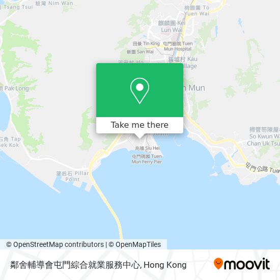 鄰舍輔導會屯門綜合就業服務中心地圖
