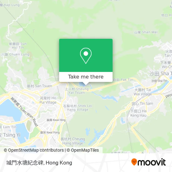 城門水塘紀念碑地圖