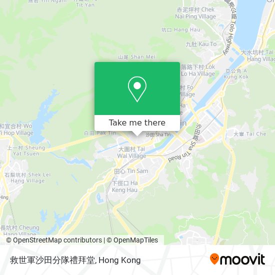 救世軍沙田分隊禮拜堂 map