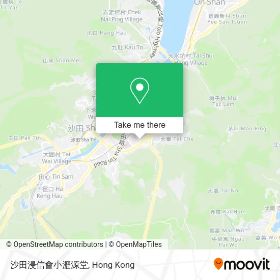 沙田浸信會小瀝源堂地圖