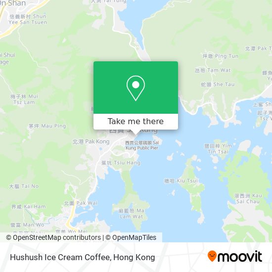 Hushush Ice Cream Coffee map