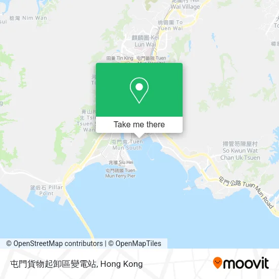 屯門貨物起卸區變電站地圖